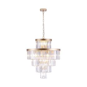 (Same as W1340P188536)Golden Luxury Crystal Chandelier Modern Chandeliers Lights Fixture Hanging Pendant Light Fixture for Dining Room Bedroom Li