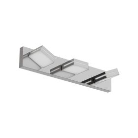 Modern Chrome LED Vanity Light, 3-Lights Wall Sconce for Bathroom and Mirror, Sleek Minimalist Design, Energy-Efficient, Easy to Install (Main Color: Chrome, Main Material: Iron)